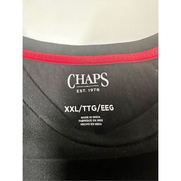 Chaps Men’s Black T-shirt Embroidered Logo Size XXL - Picture 4 of 9